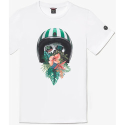 Vêtements Homme floral embroidery logo-print T-shirt Le Temps des Cerises T-shirt pimento blanc imprimé Blanc