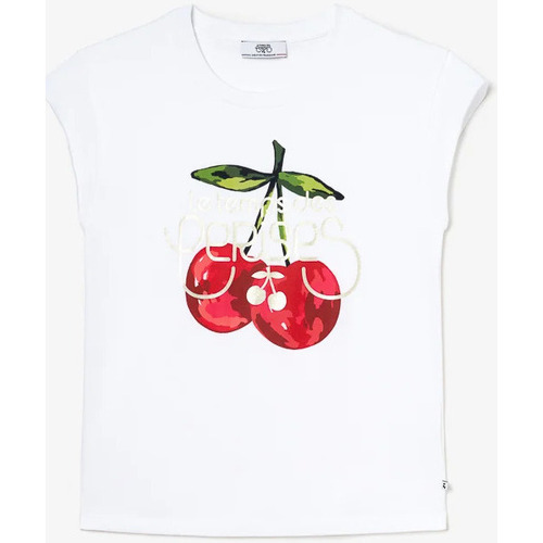 Vêtements Fille T-shirts & Polos Joggings & Survêtementsises T-shirt rahimgi blanc imprimé Blanc