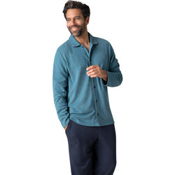 Vêtements T-shirt Pyjamas / Chemises de nuit Eminence Pyjama long ouvert T-shirt Coton Modal Bleu