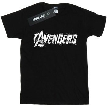 Vêtements Garçon T-shirts manches courtes Marvel Avengers Logo Distressed Noir
