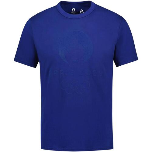 Vêtements T-shirts manches courtes Le Coq Sportif Graphic p24 tee ss n1 m blue depths Bleu
