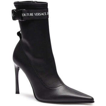 Chaussures Femme Bottines Versace JEANS long Couture sadie booties Noir