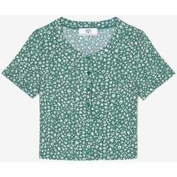 Vêtements Fille LA MODE RESPONSABLE Le Temps des Cerises Top siloegi à motif floral vert Vert