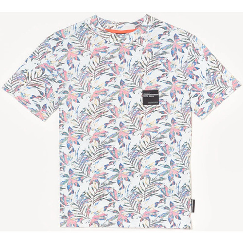 Vêtements Garçon T-shirts & Polos T-shirt Frankiegi Rose Clairises T-shirt abelbo à motif tropical Blanc