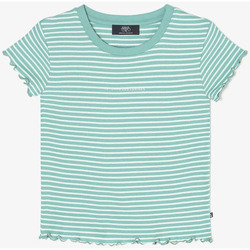 Vêtements Fille T-shirts & Polos Le Temps des Cerises T-shirt driadigi à rayures vert d'eau Bleu