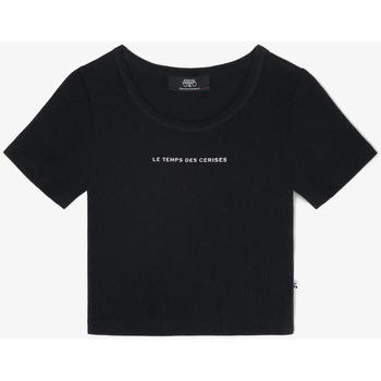 Vêtements Fille T-shirts & Polos T-shirt Vinagi Noirises Crop top yukongi noir Noir