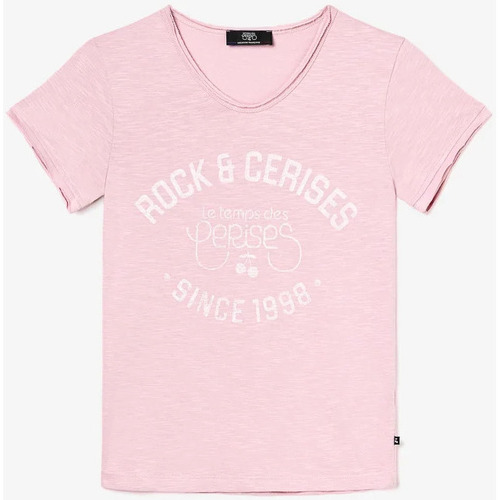 Vêtements Fille T-shirts & Polos Elasthanne / Lycra / Spandexises T-shirt aimegi rose Rose