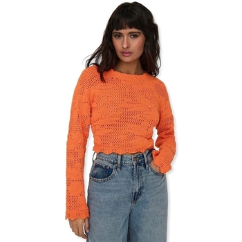 Vêtements Femme Pulls Only Cille Life Knit L/S - Tangerine Orange