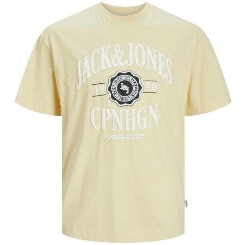 Vêtements Homme T-shirts AERON manches courtes Jack & Jones 12251899 JORLUCCA Jaune