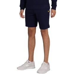 Vêtements Homme Shorts / Bermudas Lyle & Scott Short en molleton à logo en coton biologique Marine