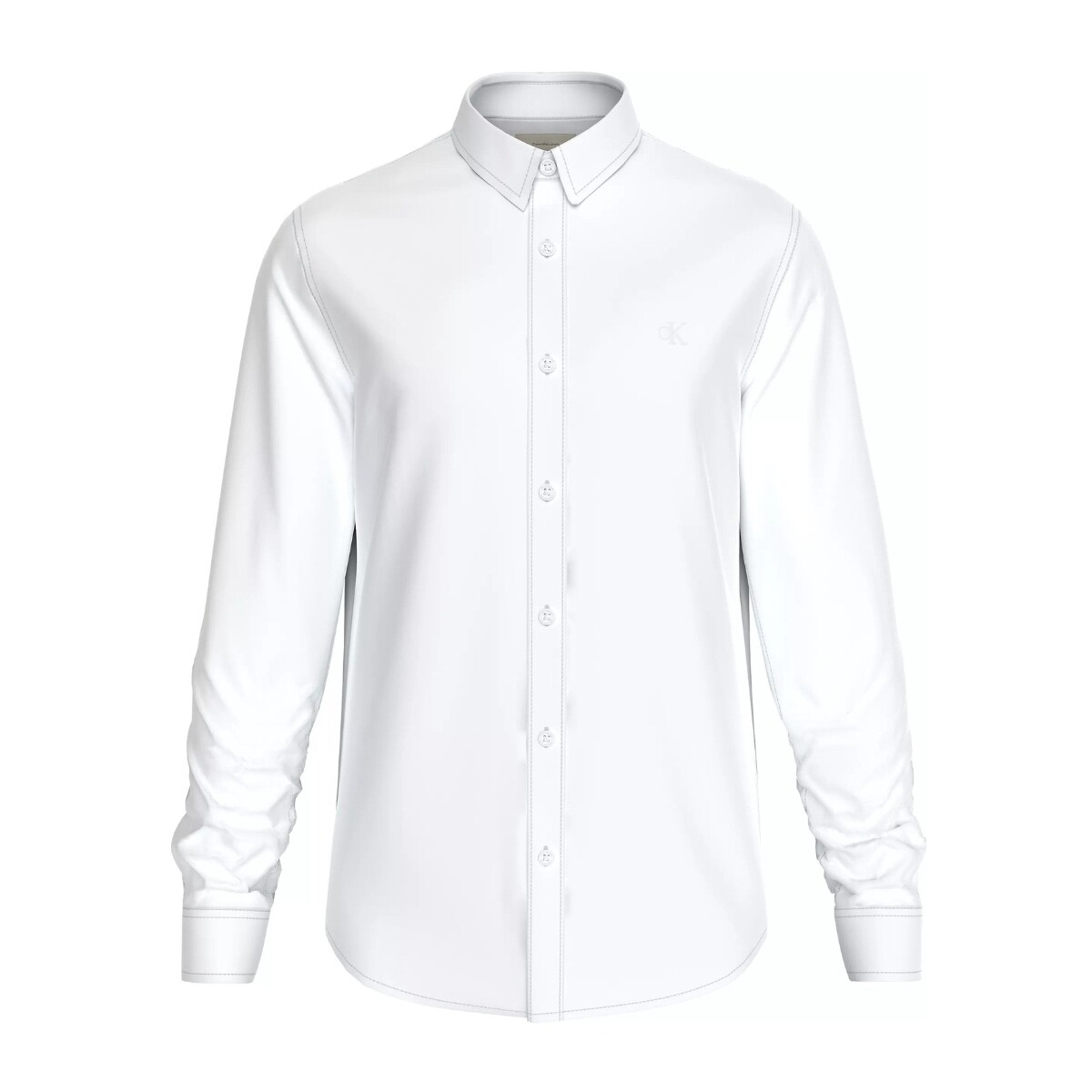 Vêtements Homme Chemises manches longues Calvin Klein Jeans Chemise  Ref 61866 YAF Blanc Blanc