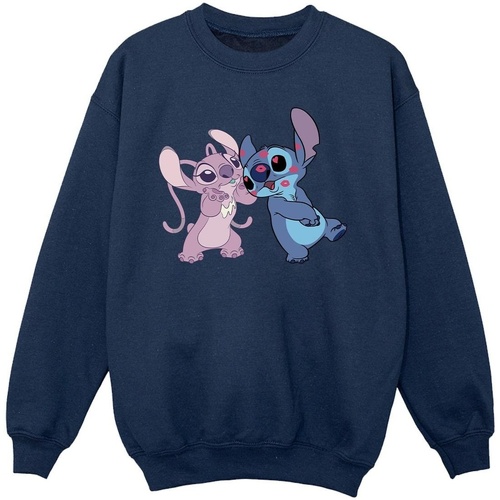 Vêtements Fille Sweats Disney Lilo & Stitch Kisses Bleu