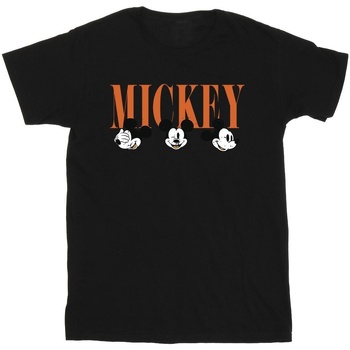 Vêtements Garçon T-shirts manches courtes Disney Mickey Mouse Faces Noir