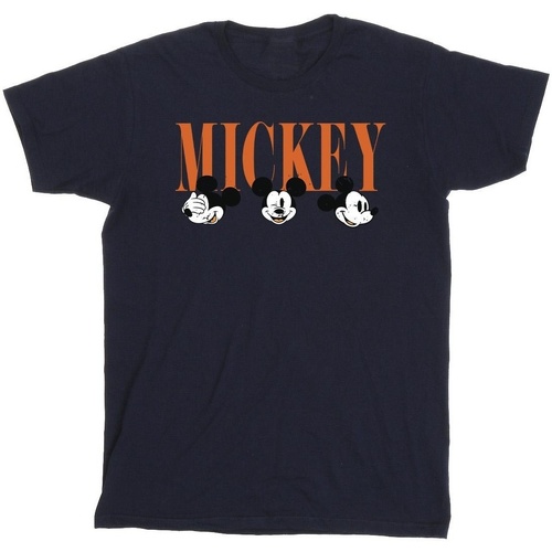 Vêtements Garçon T-shirts manches courtes Disney Mickey Mouse Faces Bleu