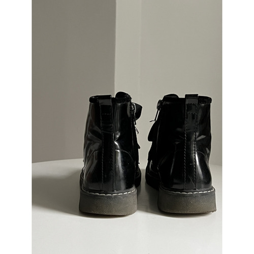 Chaussures Fille Ballerines / babies Friboo Bottines montantes - Noir vernis - P35 Noir