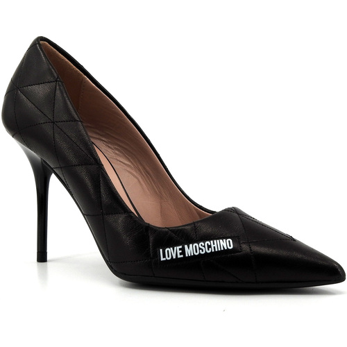 Chaussures Femme Bottes Love Moschino Slip On Bianco Rosso JA10369G1IIE0000 Noir
