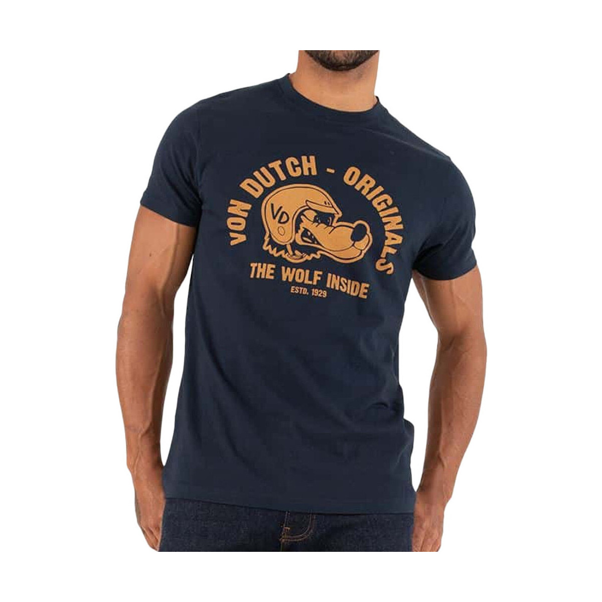 VêUnder Homme T-shirts manches courtes Von Dutch VD/TRC/WOOFER Bleu