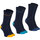 Sous-vêtements Homme Chaussettes Athena Lot de 3 paires de chaussettes mi-hautes homme Easy Color Bleu
