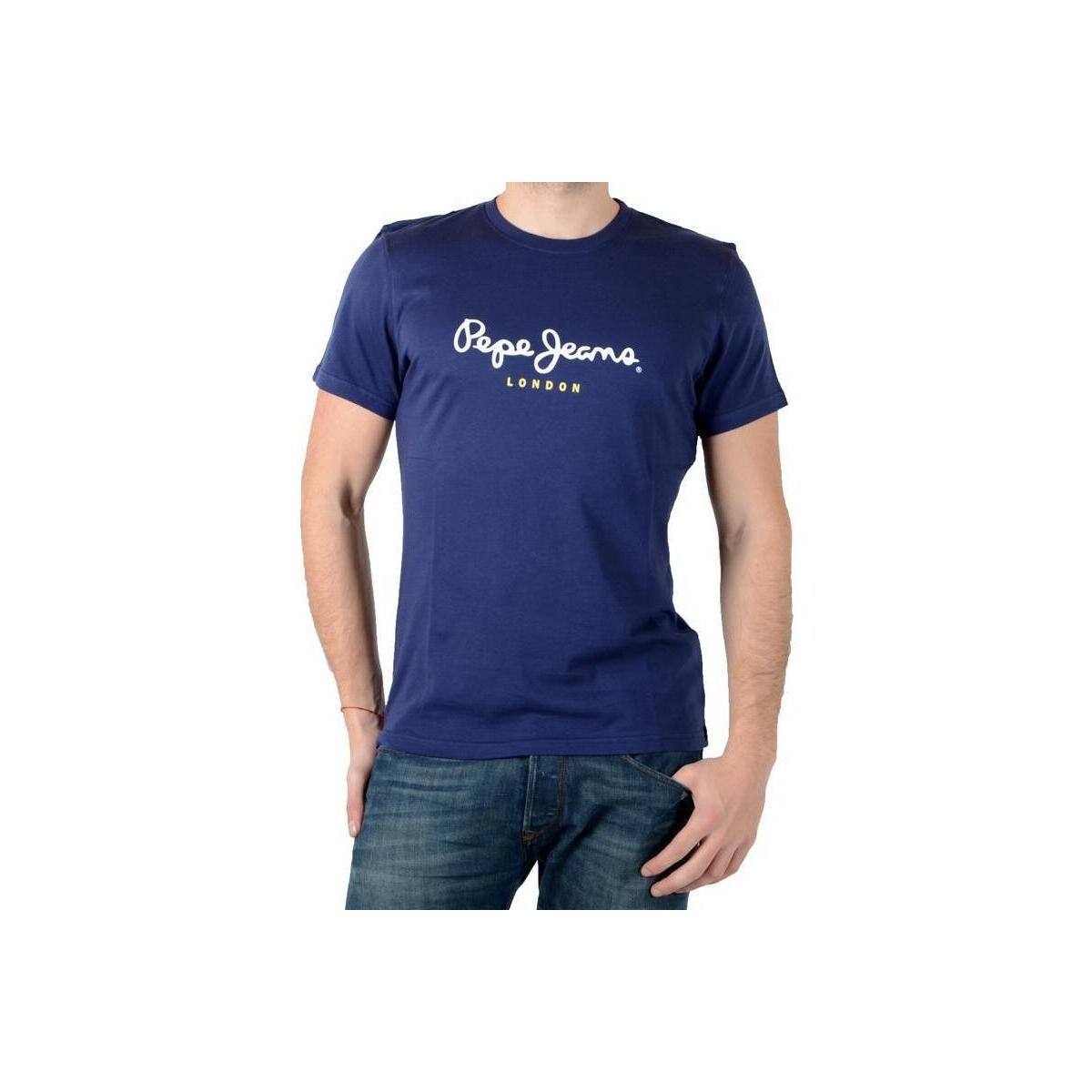 Vêtements Homme T-shirts manches courtes Pepe jeans Eggo Crew PM501464 Scout Blue 571 Bleu