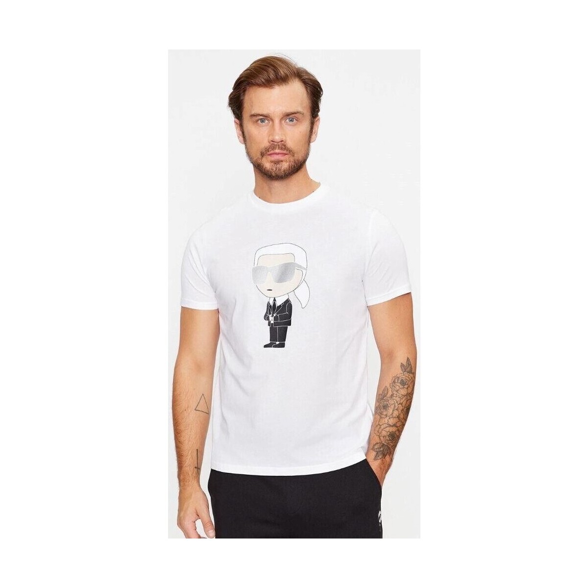 Vêtements Homme T-shirts manches courtes Karl Lagerfeld 500251 755071 Blanc