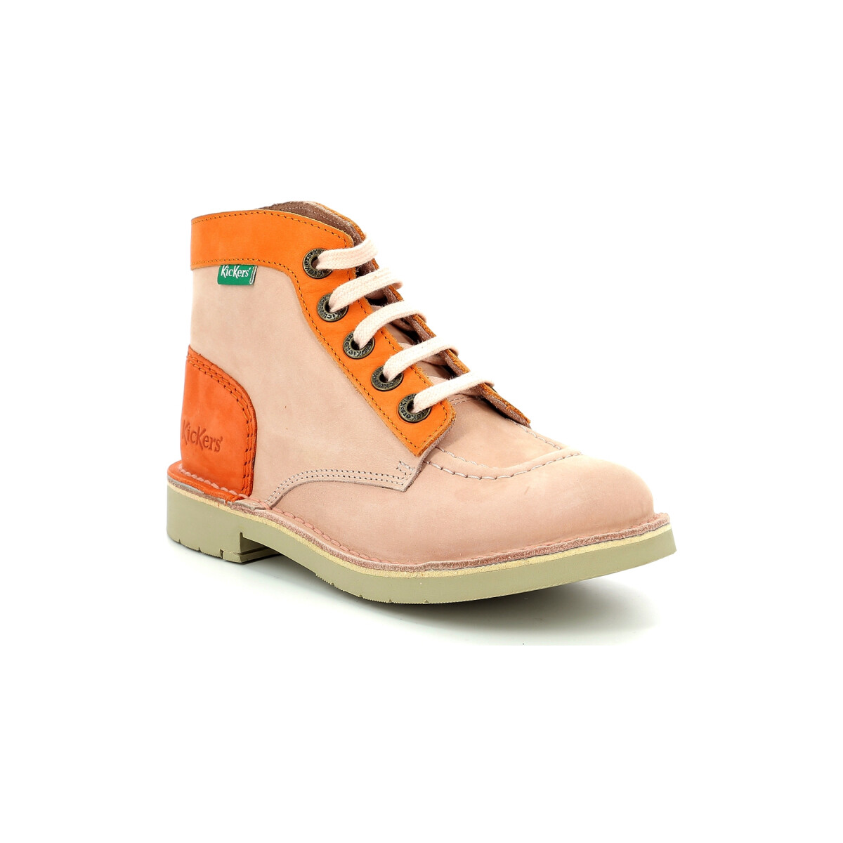 Chaussures Fille Boots Kickers Kick Col Orange