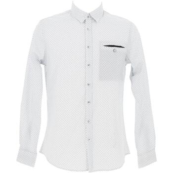 Vêtements Homme Chemises double-breasted longues Benson&cherry Classic chemise ml Blanc