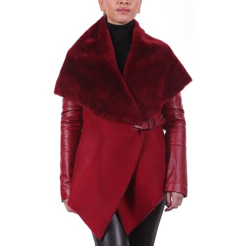 Vêtements Vestes en cuir / synthétiques Giorgio Adelina Rouge Rouge