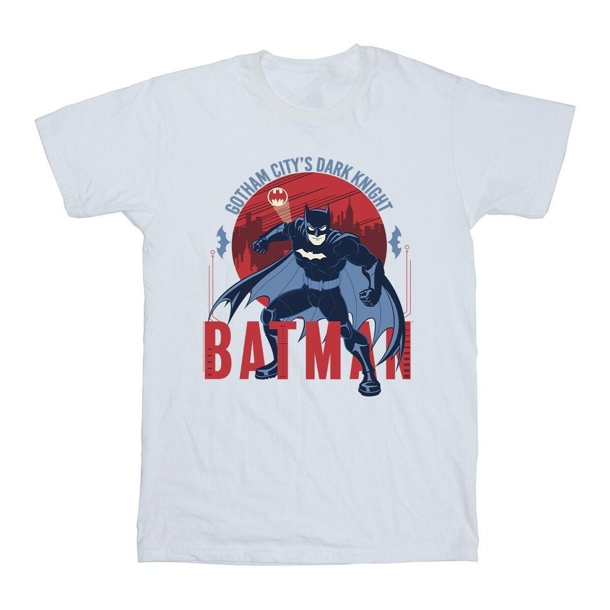 Vêtements Fille T-shirts manches longues Dc Comics Batman Gotham City Blanc