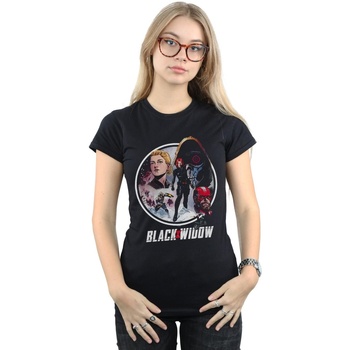 Vêtements Femme T-shirts manches longues Marvel Le Temps des Cerises Circle Noir