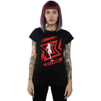 Vêtements Femme T-shirts manches longues Marvel Black Widow Movie Icon Run Noir