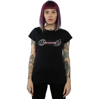Vêtements Femme T-shirts manches longues Marvel Black Widow Movie Lots Of Lives Noir