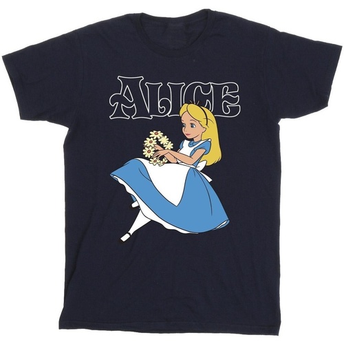 Vêtements Homme T-shirts manches longues Disney Alice In Wonderland Flowers Bleu