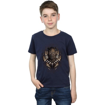 Vêtements Garçon T-shirts manches courtes Marvel Black Panther Gold Killmonger Bleu