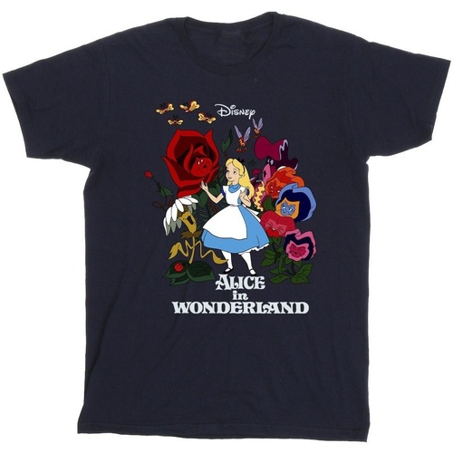 Vêtements Homme T-shirts manches longues Disney Alice In Wonderland Flowers Bleu