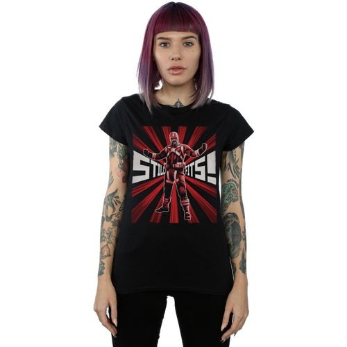 Vêtements Femme T-shirts manches longues Marvel Black Widow Movie Red Sparrow Fits Noir