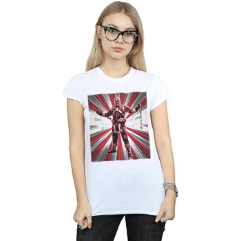 Vêtements Femme T-shirts manches longues Marvel Black Widow Movie Red Sparrow Fits Blanc