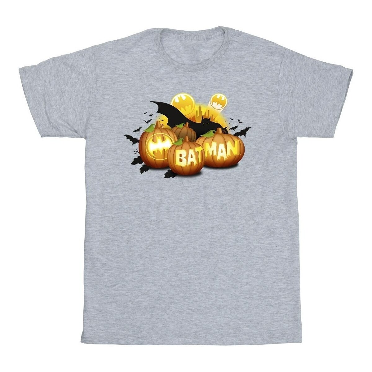 Vêtements Fille T-shirts manches longues Dc Comics Batman Pumpkins Gris