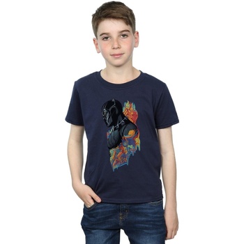 Vêtements Garçon T-shirts manches courtes Marvel Black Panther Profile Bleu