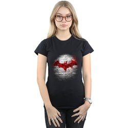 Vêtements Femme T-shirts manches longues Dc Comics Batman Logo Wall Noir