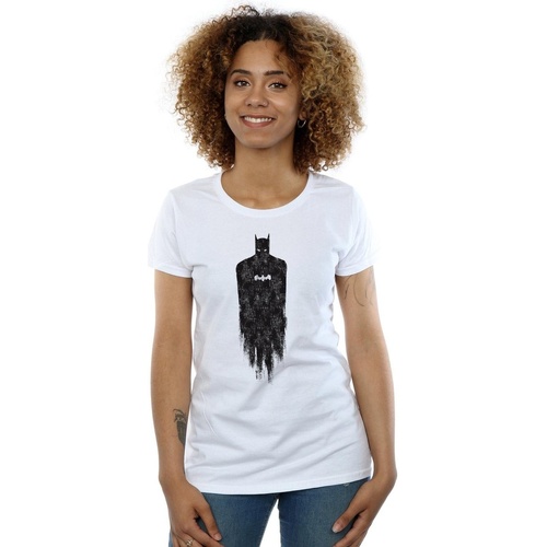 Vêtements Femme T-shirts manches longues Dc Comics Batman Brushed Blanc