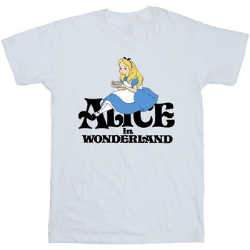 Vêtements Homme T-shirts manches longues Disney Alice In Wonderland Tea Drinker Classic Blanc