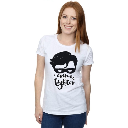 Vêtements Femme T-shirts manches longues Dc Comics Batman Crime Fighter Sketch Blanc