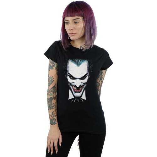 Vêtements Femme T-shirts manches longues Dc Comics The Joker By Alex Ross Noir