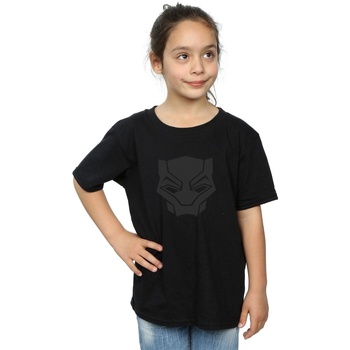 Vêtements Fille T-shirts manches longues Marvel Black Panther Black On Black Noir
