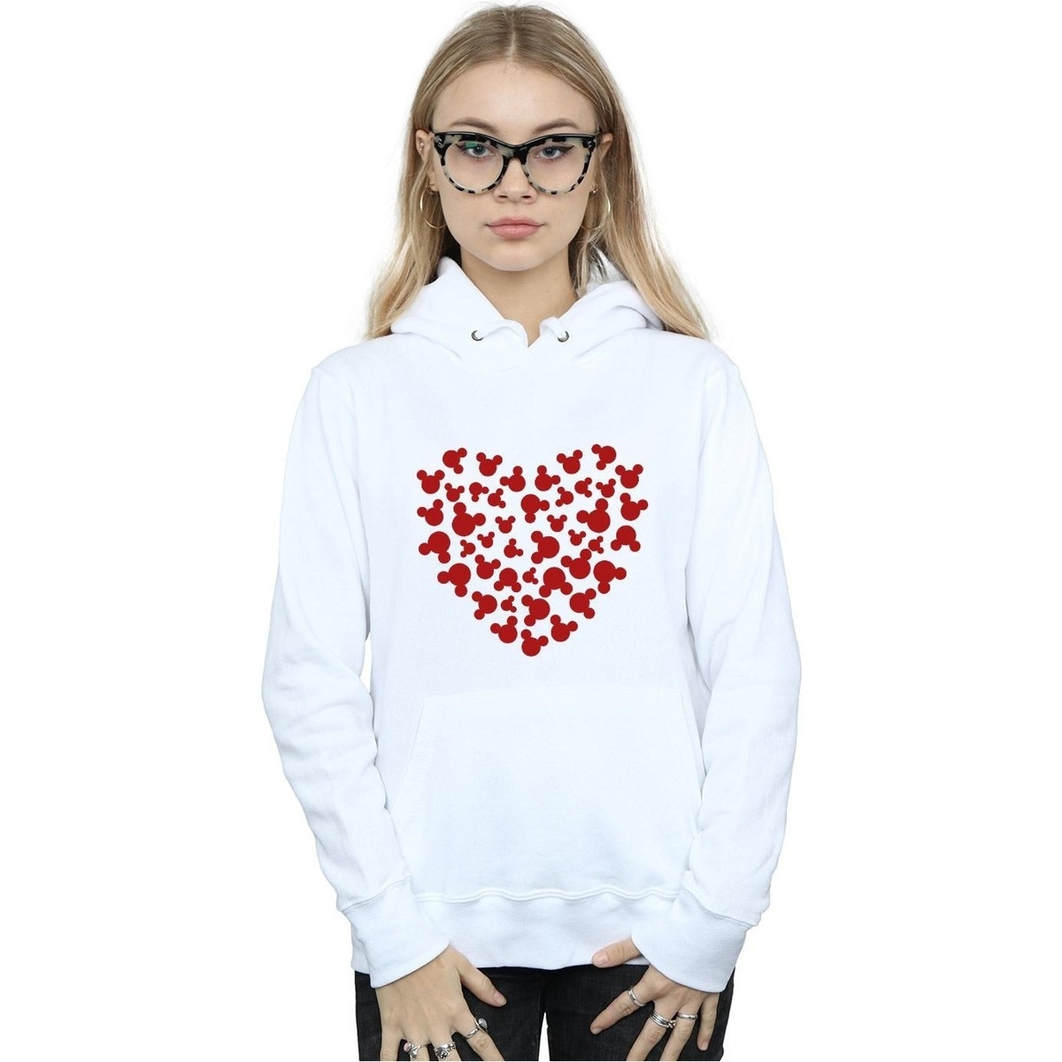 Vêtements Femme Sweats Disney Mickey Mouse Heart Silhouette Blanc