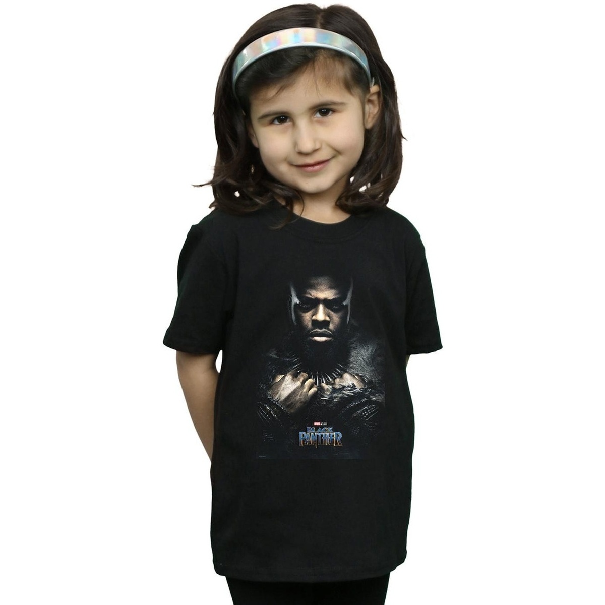Vêtements Fille T-shirts med manches longues Marvel Black Panther M'Baku Poster Noir