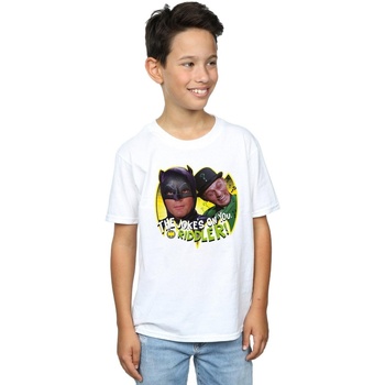 Vêtements Garçon T-shirts manches courtes Dc Comics Batman TV Series The Riddler Joke Blanc