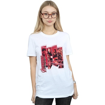 Vêtements Femme T-shirts manches longues Marvel Avengers Team Collage Blanc