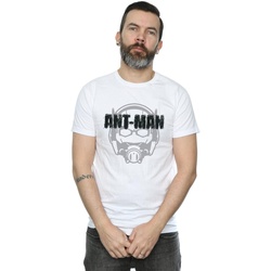 Vêtements Homme T-shirts manches longues Marvel Ant-Man Helmet Fade Blanc