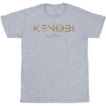 Vêtements Garçon T-shirts manches courtes Disney Obi-Wan Kenobi Logo Gris